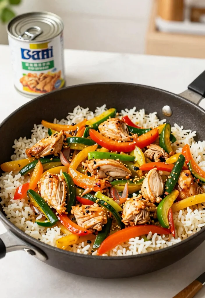 9 Easy Healthy Canned Chicken Recipes Quick Budget Friendly and Tasty - 3. Canned Chicken Stir-Fry 1