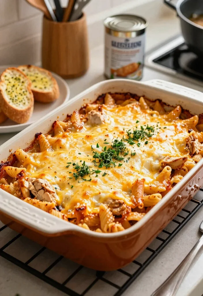 9 Easy Healthy Canned Chicken Recipes Quick Budget Friendly and Tasty - 4. Canned Chicken Pasta Bake 1