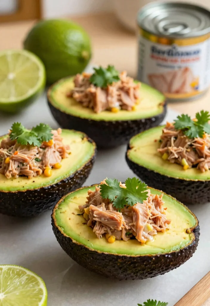 9 Easy Healthy Canned Tuna Recipes Quick Cheap and Protein Packed - 5. Tuna-Stuffed Avocados 1