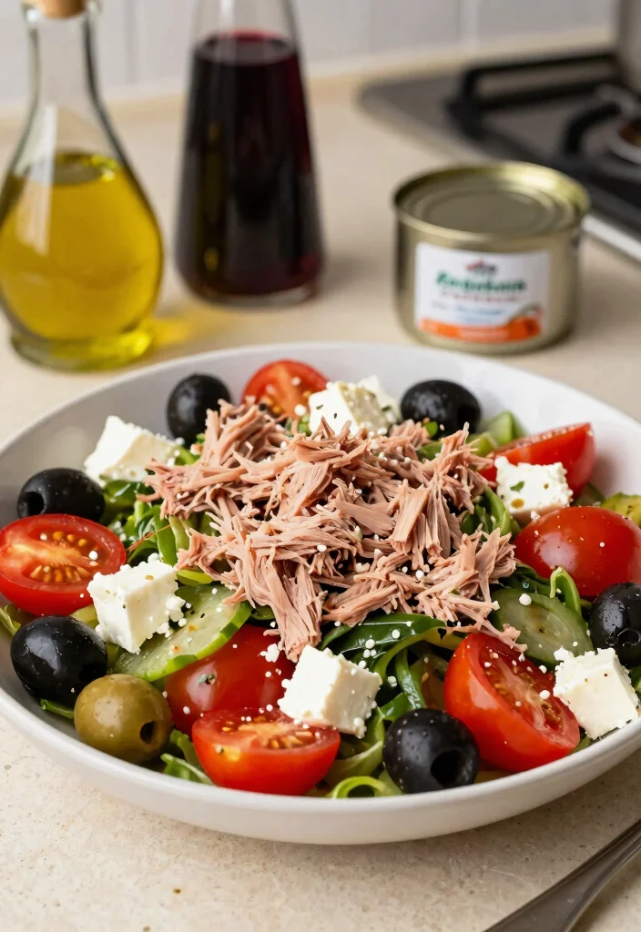 9 Easy Healthy Canned Tuna Recipes Quick Cheap and Protein Packed - 9. Mediterranean Tuna Salad 1