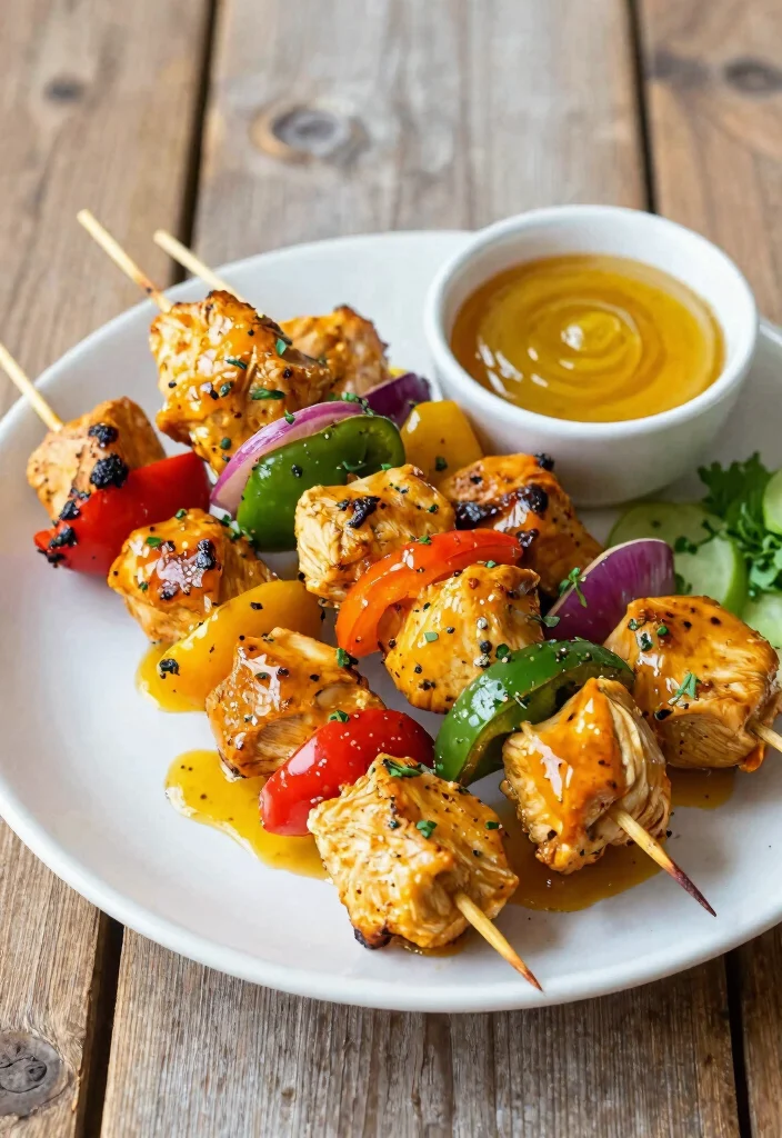 9 Easy Healthy Chicken Dinner Recipes Perfect for Weeknights - 3. Honey Mustard Chicken Skewers 1
