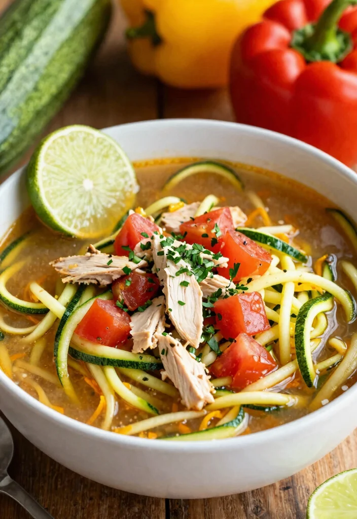 9 Easy Healthy Chicken Tortilla Soup Recipes Bold Flavorful and Low Cal - 5. Low-Carb Chicken Tortilla Soup 1