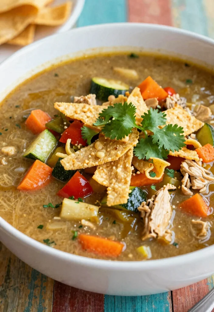 9 Easy Healthy Chicken Tortilla Soup Recipes Bold Flavorful and Low Cal - 6. Veggie-Packed Chicken Tortilla Soup 1