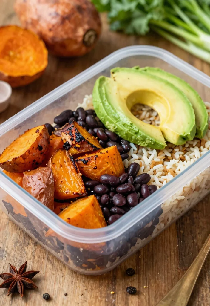 9 Easy Healthy Meal Prep Ideas to Save Time and Eat Better All Week - 3. Sweet Potato and Black Bean Burrito Bowls 1