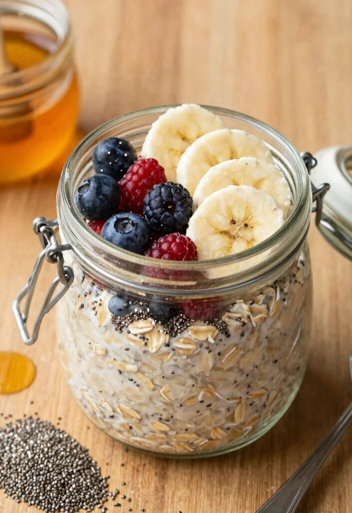 9 Easy Healthy Meal Prep Ideas to Save Time and Eat Better All Week - 4. Overnight Oats with Chia Seeds 1