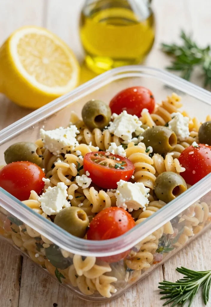 9 Easy Healthy Meal Prep Ideas to Save Time and Eat Better All Week - 7. Mediterranean Pasta Salad 1