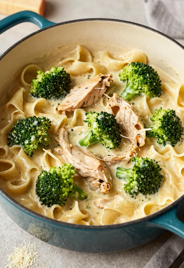9 Easy Healthy One Pot Meals for Quick Clean and Delicious Dinners - 6. Chicken and Broccoli Alfredo 1