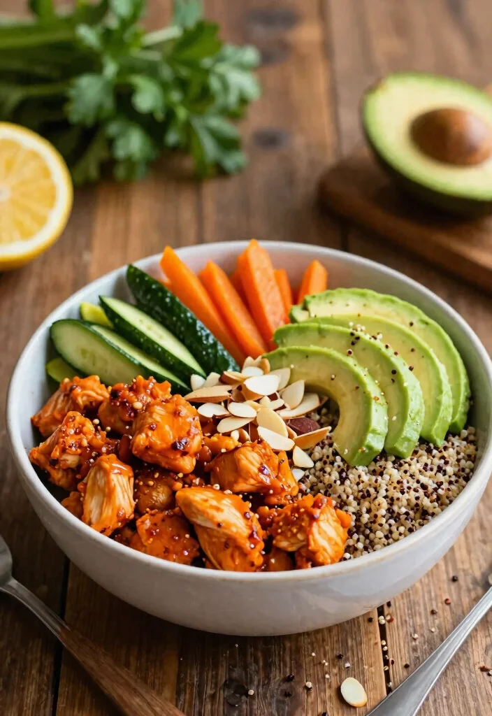 9 Easy Healthy Orange Chicken Recipes Better Than Takeout - 6. Orange Chicken Quinoa Bowl 1