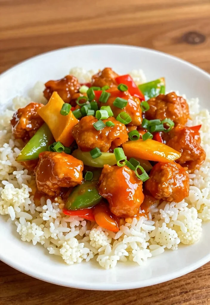 9 Easy Healthy Orange Chicken Recipes Better Than Takeout - 9. Orange Chicken Stir-Fry with Cauliflower Rice 1