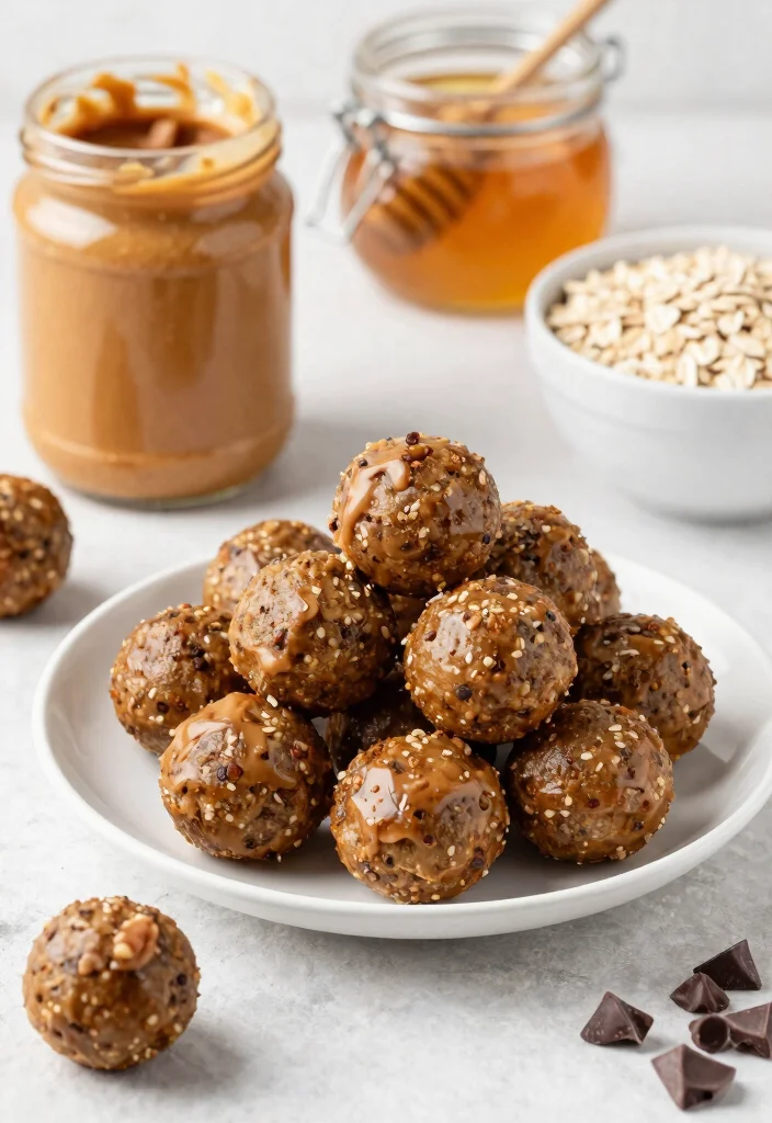 9 Easy Healthy Snacks for Work That Keep You Full and Focused - 3. Nut Butter Energy Balls 1