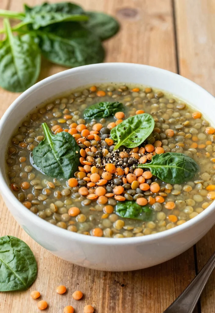 9 Easy Healthy Soup Recipes: Warm, Comforting, and Low Calorie - 5. Lentil Soup with Spinach 1