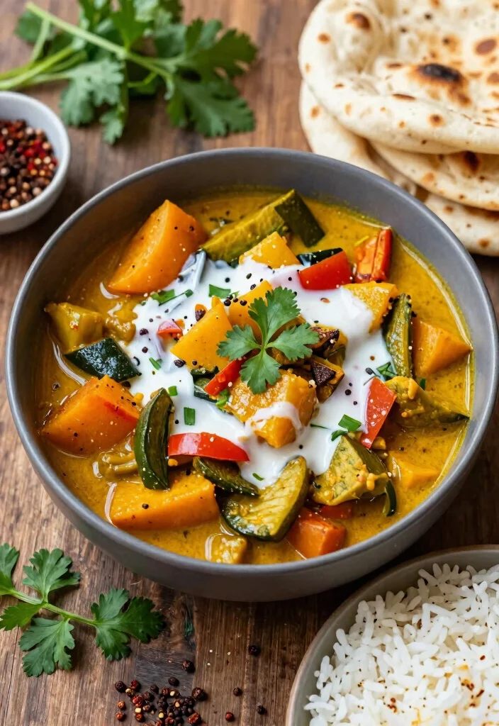 9 Easy Healthy Vegetarian Dinner Recipes: Hearty, Flavorful, and Meat-Free - 3. One-Pot Vegetable Curry 1