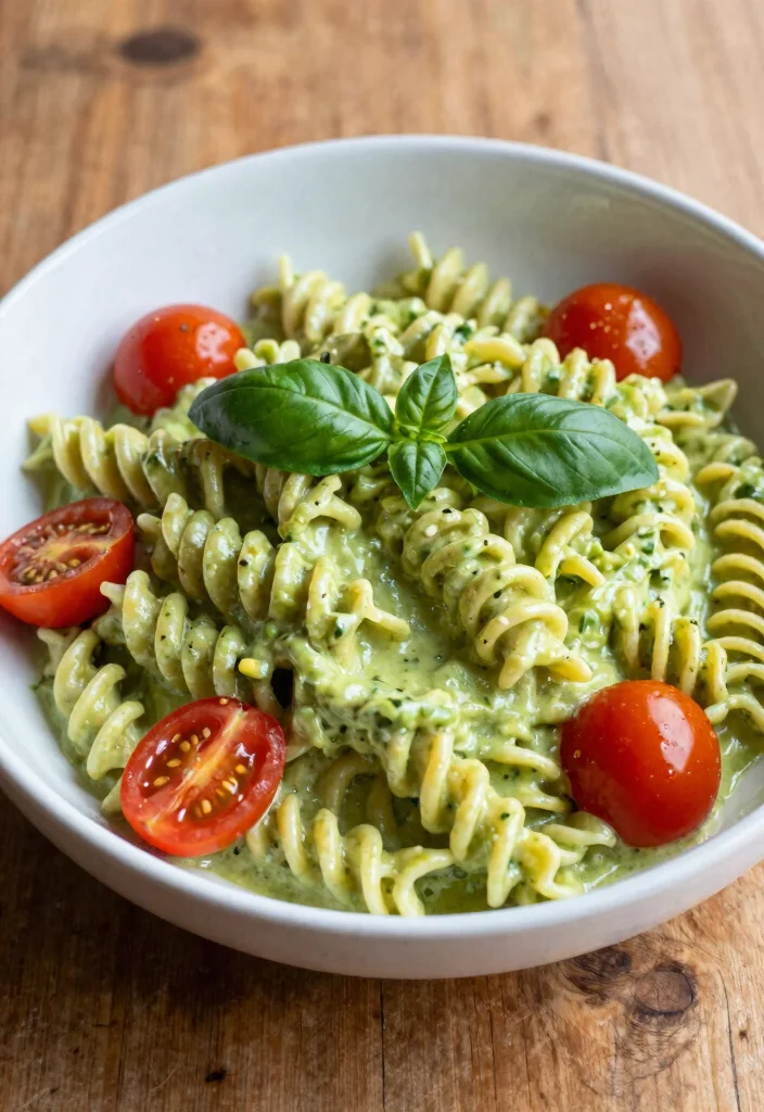 9 Easy Healthy Vegetarian Dinner Recipes: Hearty, Flavorful, and Meat-Free - 9. Creamy Avocado Pasta 1