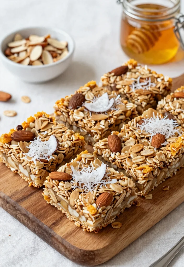 9 Easy Homemade Healthy Granola Bars Chewy Sweet and Clean Ingredient - 1. Chewy Almond Coconut Bars 1