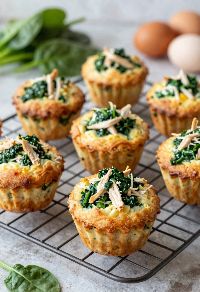 9 Genius Healthy Rotisserie Chicken Recipes to Use Every Last Bite - 6. Spinach and Chicken Egg Muffins 1