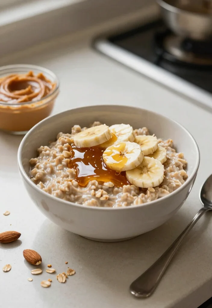 9 High Protein Healthy Breakfast Recipes to Fuel Your Morning - 5. Almond Butter Banana Oatmeal 1