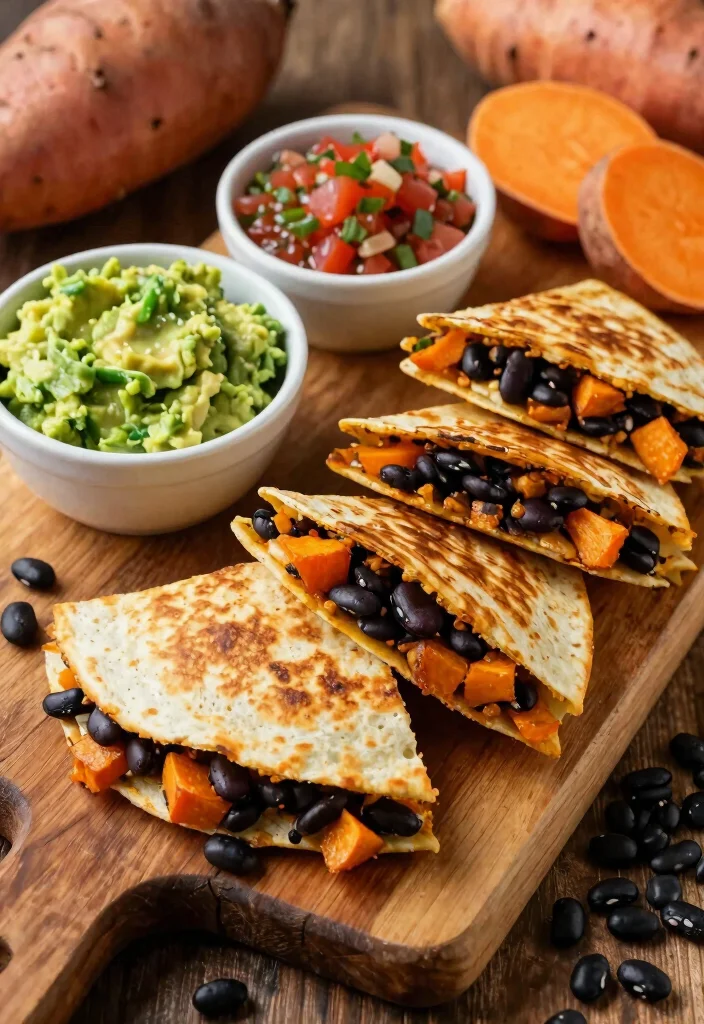 9 High Protein Healthy Meals to Build Muscle and Stay Full Longer - 5. Black Bean and Sweet Potato Quesadillas 1
