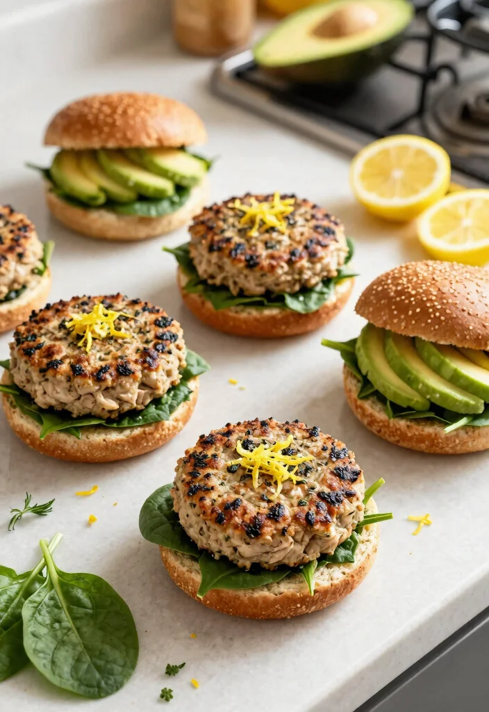 9 Lean Healthy Ground Turkey Recipes Light Flavorful and Easy to Make - 7. Lemon Herb Turkey Burgers 1