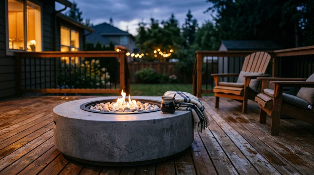 propane fire pits hidden tank